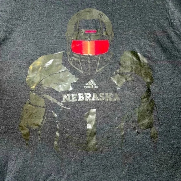 Adidas | New Black Nebraska Cornhuskers The Go-To Performance Tee, Large - Picture 2 of 5